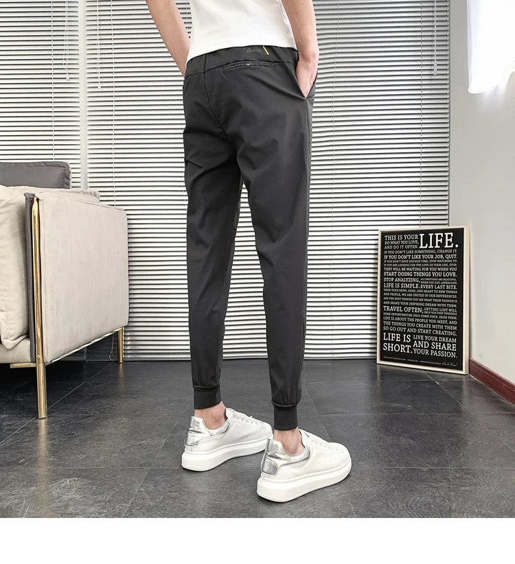 Pantalones Hombre Summer New Men Trousers Korean Luxury Clothing Streetwear Slim Fit Cargo Pants Slim Fit Casual Work Wear 36-28