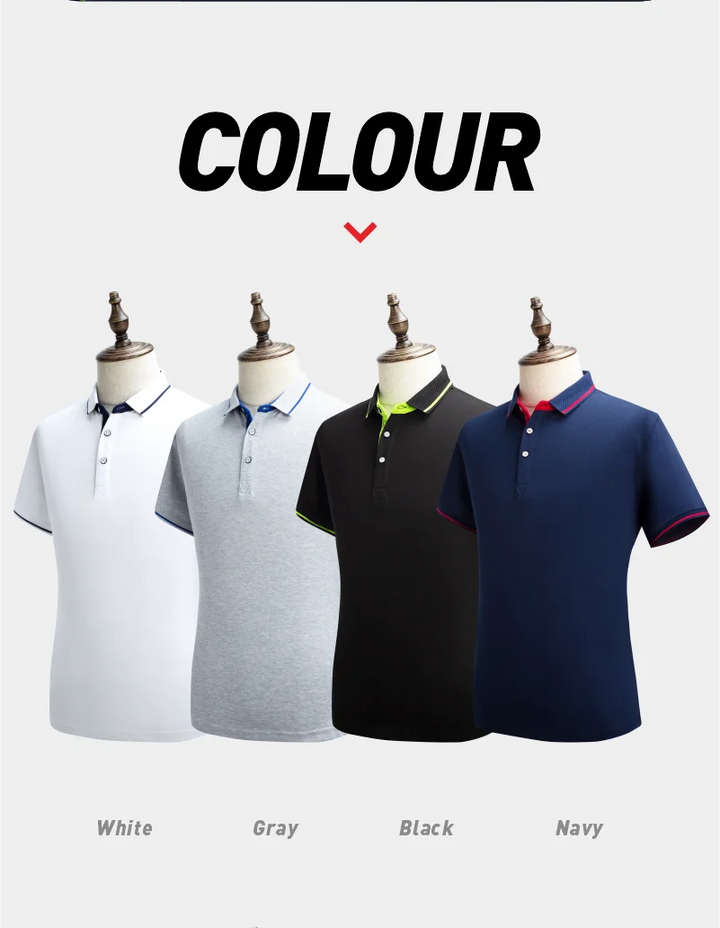 Custom Printed Logo On Cust T-shirts. Embroidered Polo Shirts For Male And Female Employees Of The Company, and Design