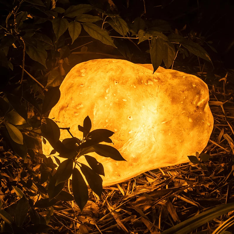 Backyard Garden Lighting Stone Villa Lane Rock Lawn Light Park Real Estate Outdoor Landscape Lamp