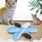 New Creative Cat Food Utensils Petal Multi-cell Kitten Bowl Pet Feeder Supply A Set Of Teddy Leak-proof Edible Utensils Bowl