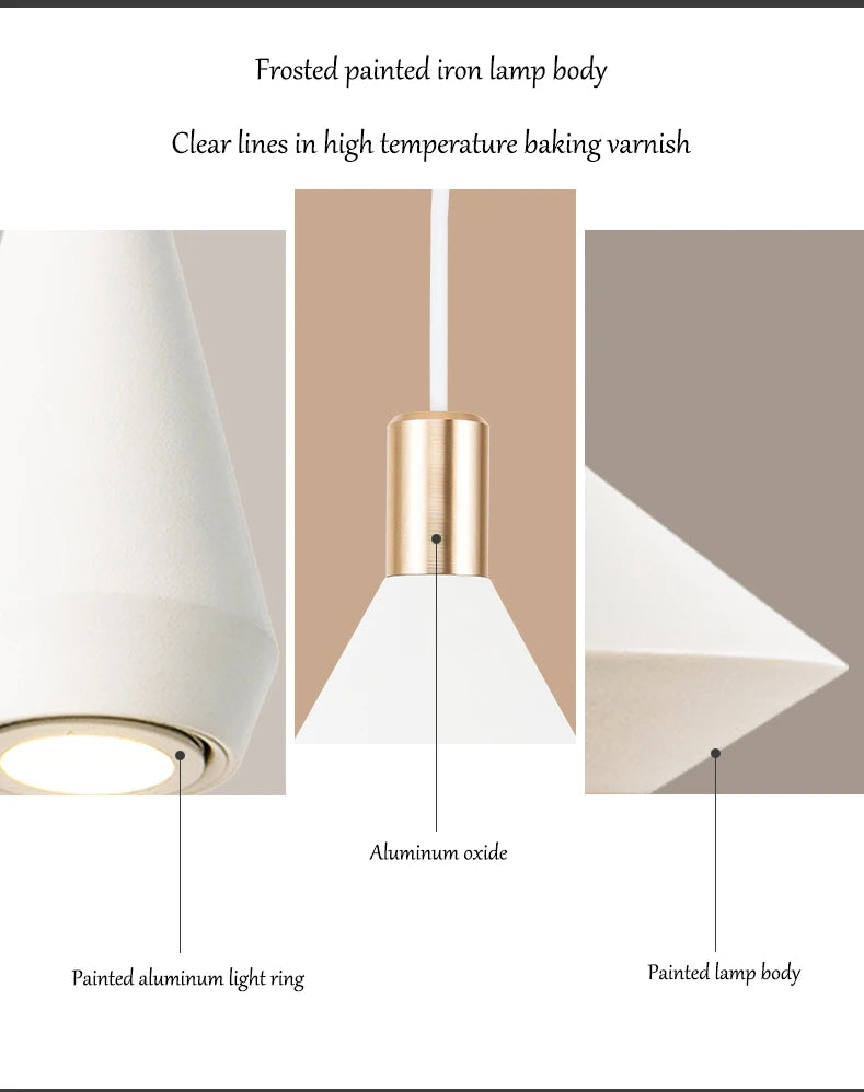 SANDYHA Black White Pendant Lights Lustres Para Sala De Jantar Lamp for Bedroom Lampe Chevet Hanglamp Salon Plafond Chandeliers