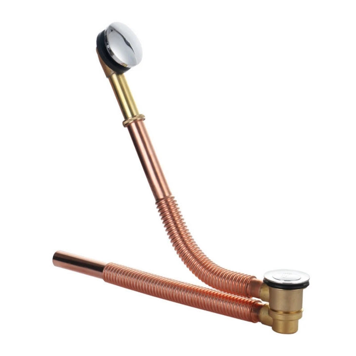 1PC Copper Rotary Bathtub Drain Water Removal Device Sewer Pipe Bathtub Drain Bath Waste and Overflow Floor Drain