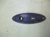 Small Oval Antique Copper Ridge Door Plate 180L x 60W
