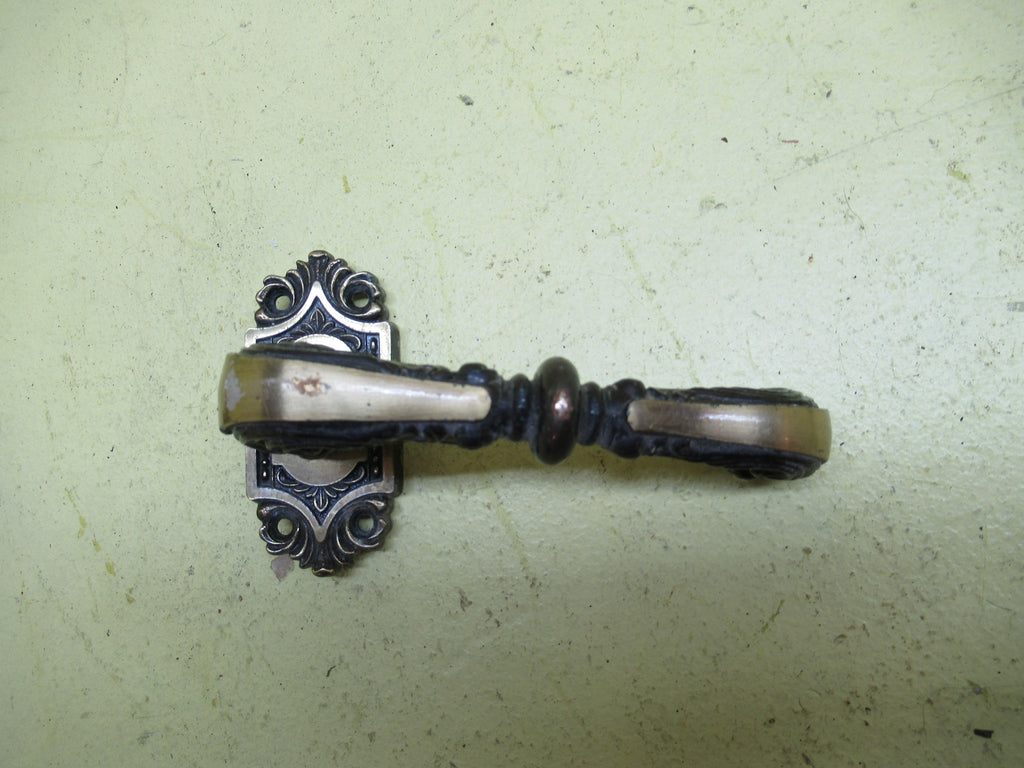 Retro Ornate Lever Handle with Plate.80L x 40W?Lever 60H  125L