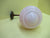 Art Deco Blush Stepped Tear Drop Scone with Copper Fixture 245H x 140W x 230D