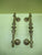 Villa Solid Brass Ornate Slanted Pull Handles in leaf & Bud Design 90H x 305L x 70W