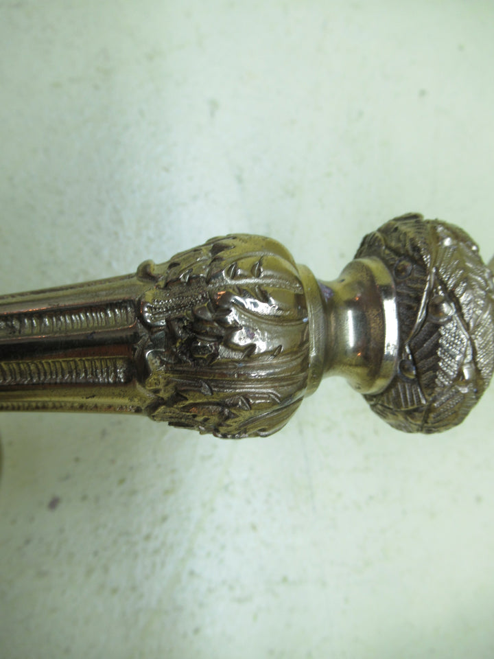 Villa Solid Brass Ornate Slanted Pull Handles in leaf & Bud Design 90H x 305L x 70W