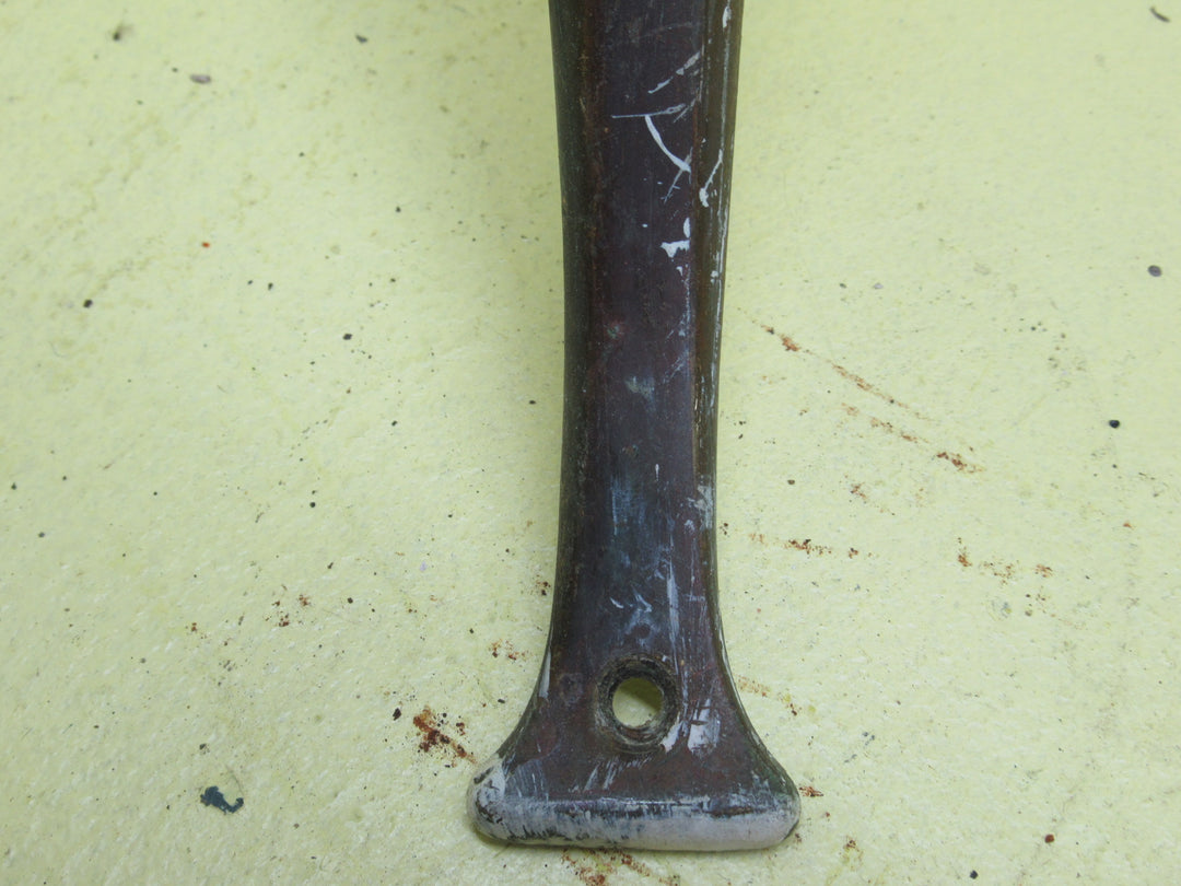 Art Deco Antique Brass Front Entrance Key Lock Pull Handle with Kenrick Night Latch 215L x 26-42W x 40D