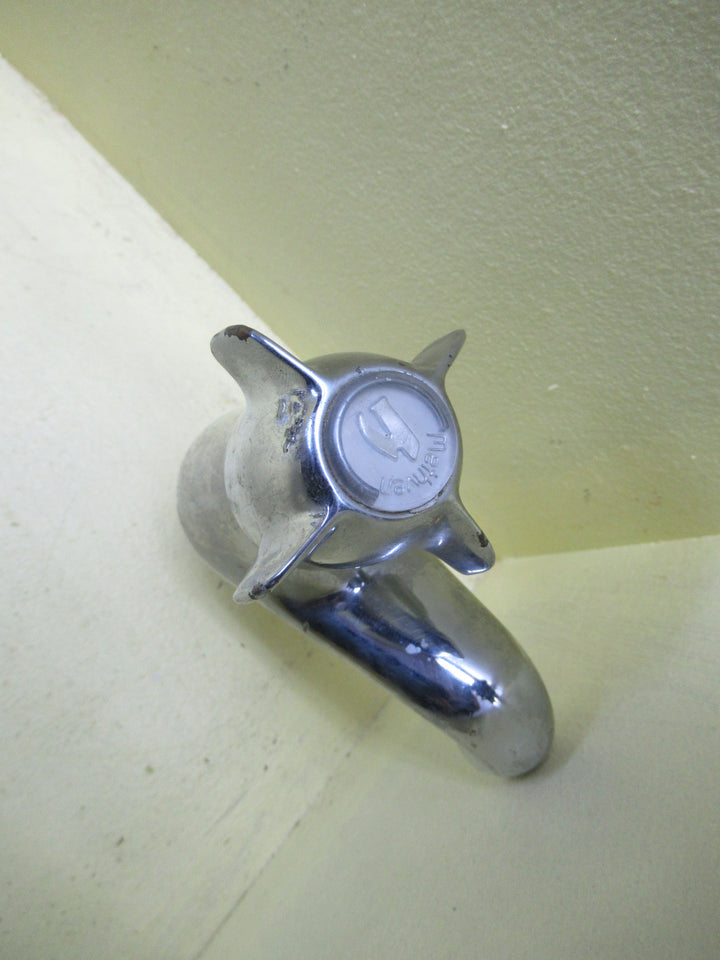 Flat Wide Small Fin Top Faucet Basin Tap 75H x 100D x 65Dia