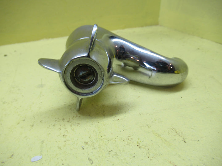 Flat Straight Sided Small Pointed Fin Faucet Basin Tap 70H x 100D x 60Dia