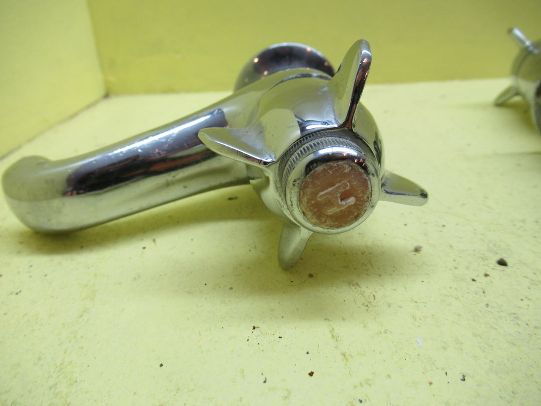 Tall Slanted Small Pointed Fin Basin Faucet Tap 75H x 120D x 65D