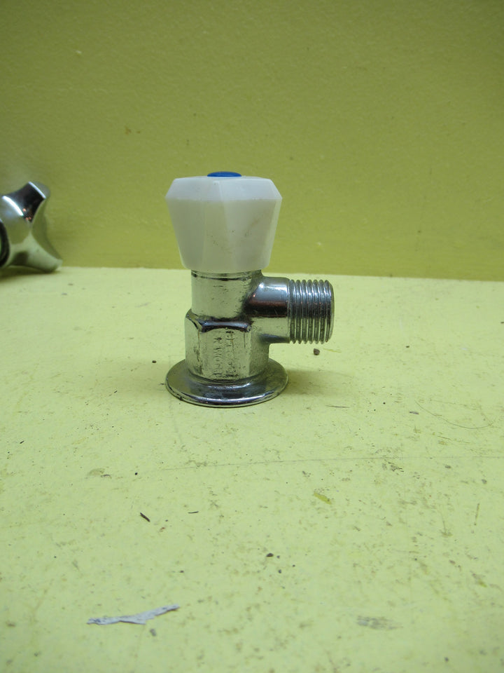 White Acrylic Top Toilet Water Valve 65J x 40Dai  x 50D