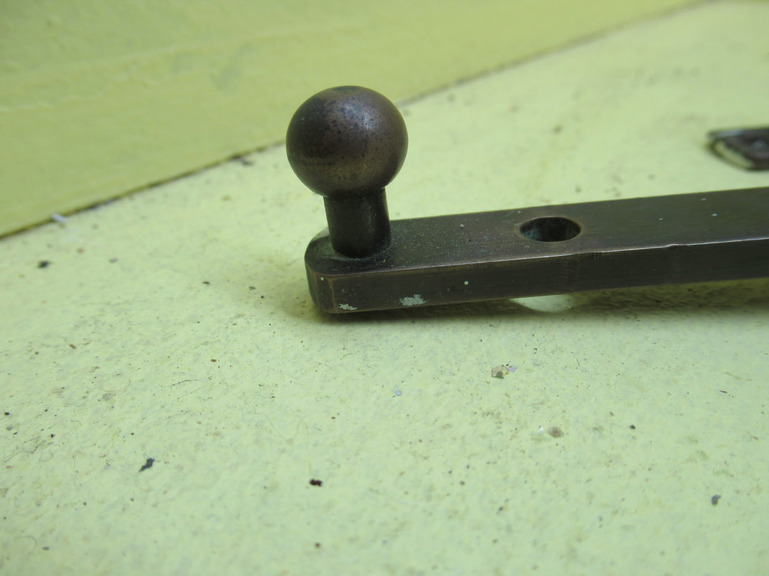 Antique Brass Ball End Casement Stay (Complete) 215L x 8W