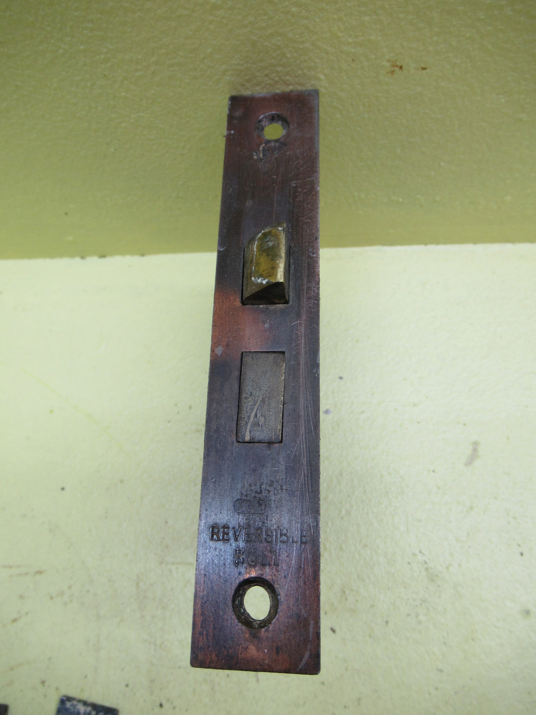 Vintage Mortice Lock with Elephant Motif Reverse Bolt 132L x 24W/Body 94H x 80D x 9W