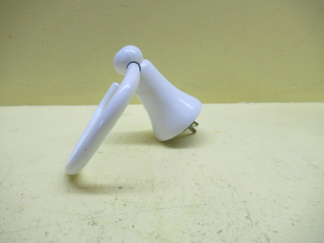 White Enamel Toilet Roll Holder with Gold Band 110L x 145W x 75D