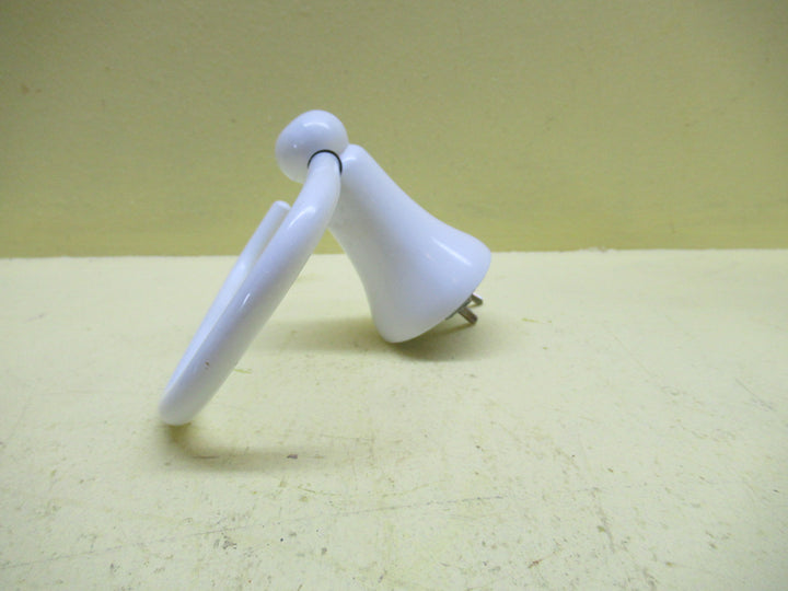 White Enamel Toilet Roll Holder with Gold Band 110L x 145W x 75D