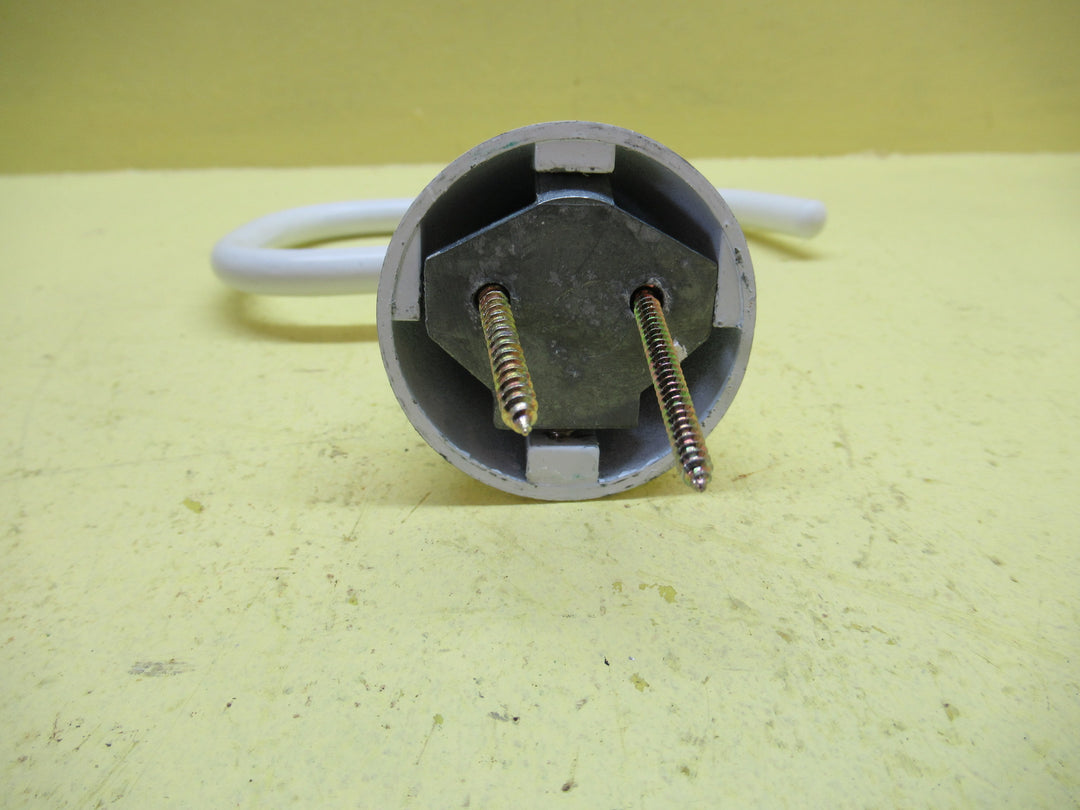 White Enamel Toilet Roll Holder with Gold Band 110L x 145W x 75D
