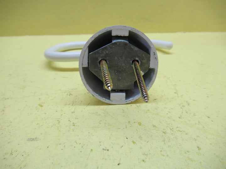 White Enamel Toilet Roll Holder with Gold Band 110L x 145W x 75D