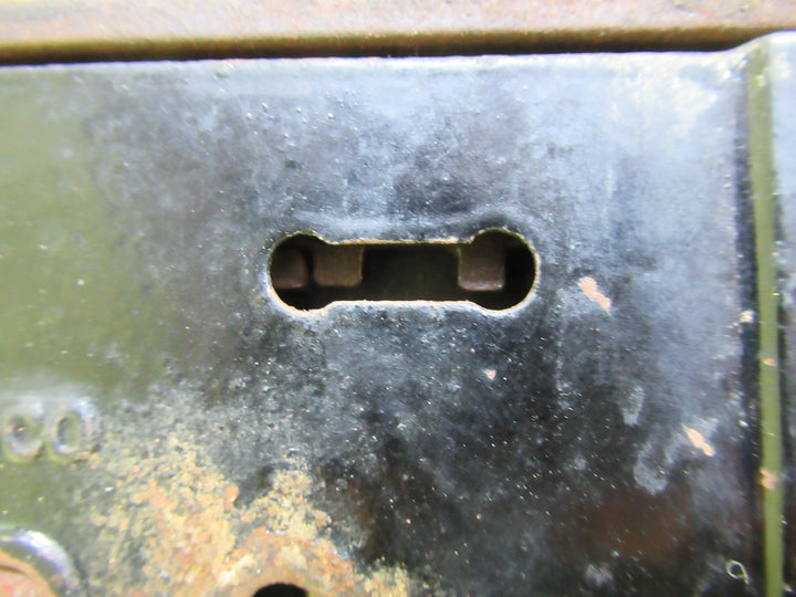 Ornate Cast Iron Rim Lock from Sargetn & Co with Brass Thumb Pull and Screws 89-98H x 145W x 25D