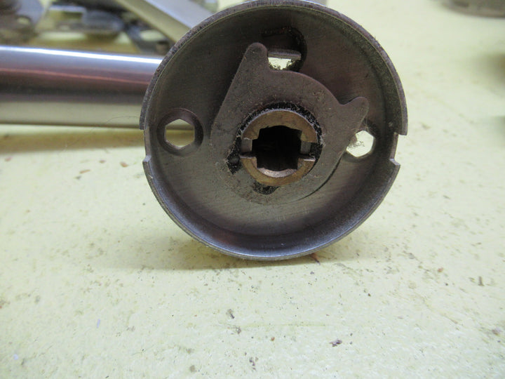 Modern Tapered Lever Handle on Rose plate with Mortice & Striker 60H x 55Dia x 130D
