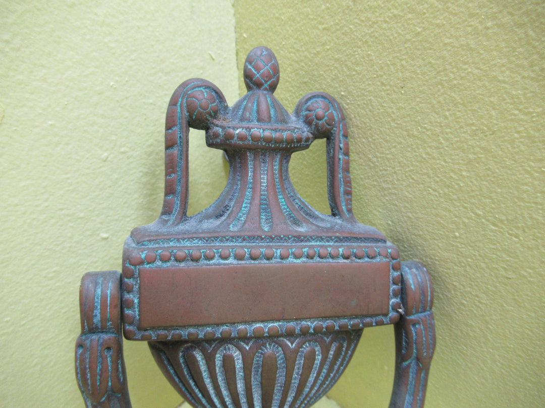 Ornate Grecian Style Brass Urn Door Knocker 195L x 115W x 30D