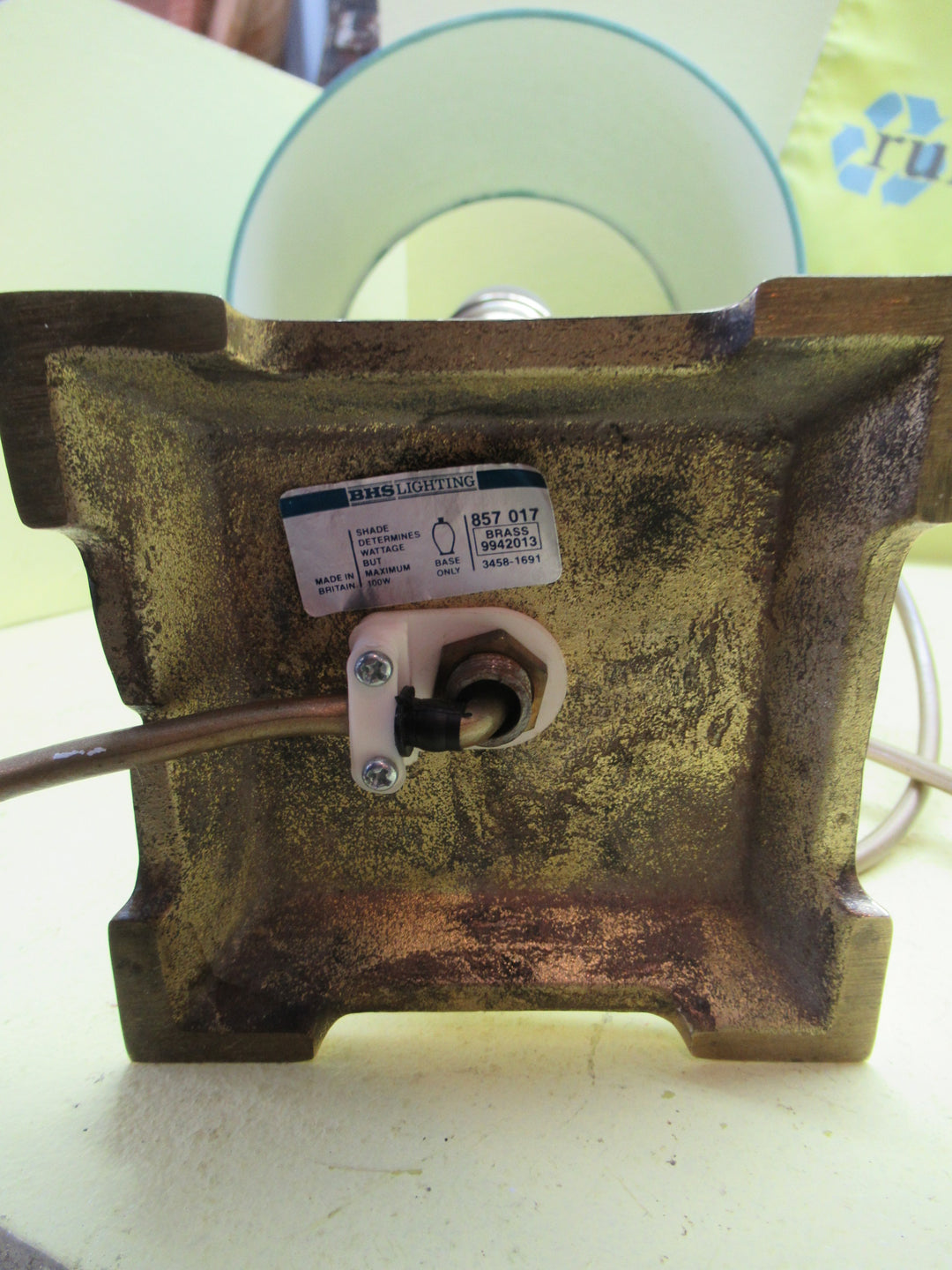 Brass Lamp Deck Top Lamp Shade 42H x 115SQ Shade 200H x 24-28W