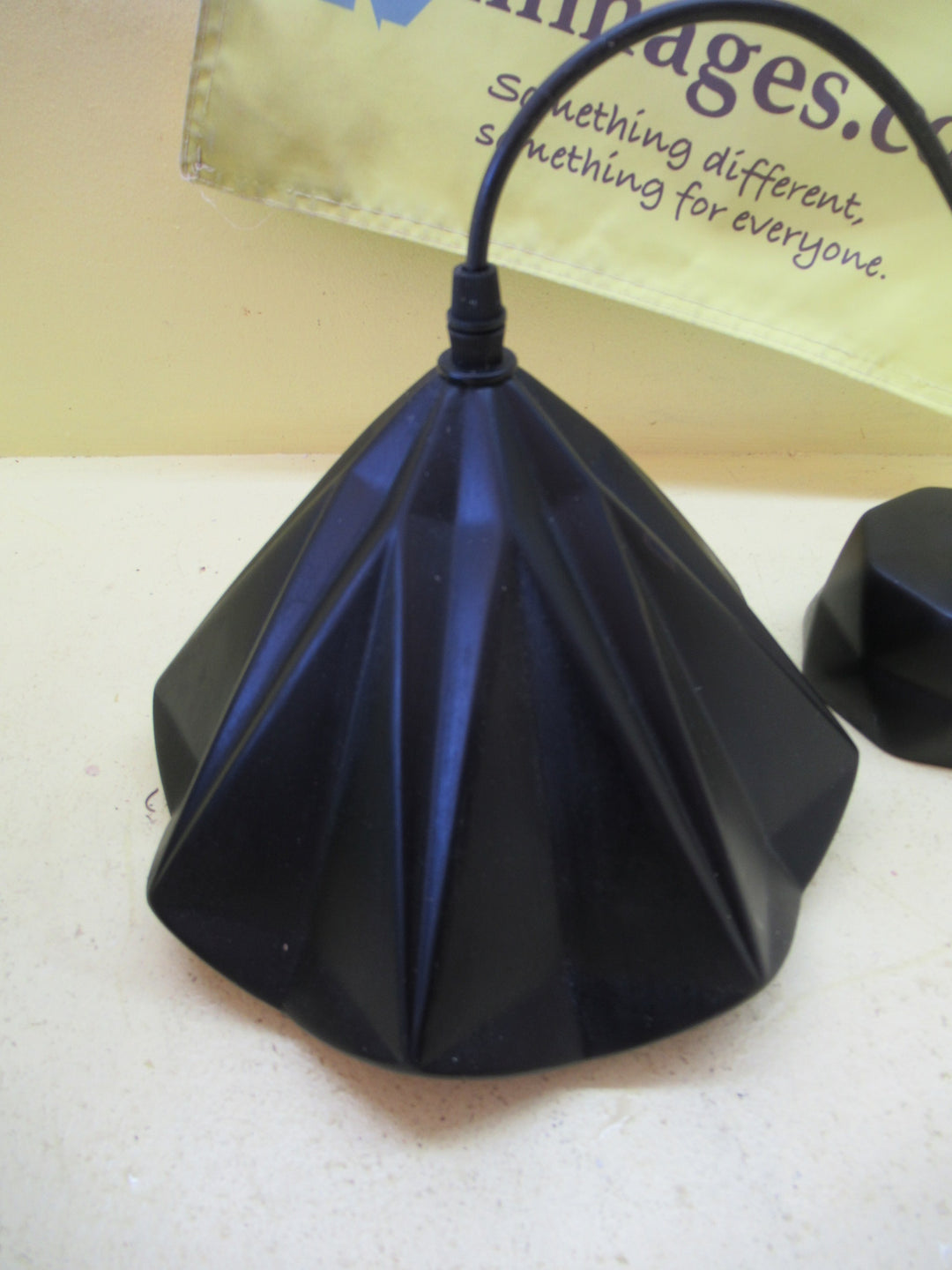 Black Folded Handkerchief Porcelain Celing Pendant Light 58H x 120-250Dia