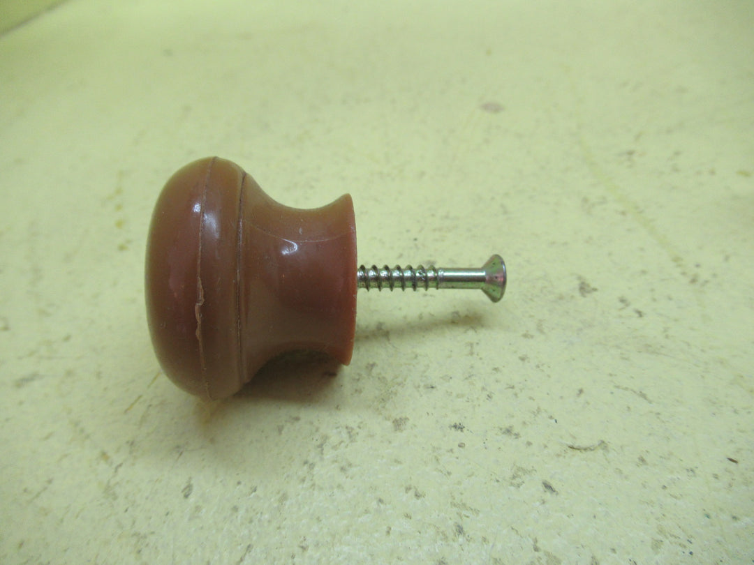 White/Chrome Plastic Knob Cabinet Handle 26-35 Dia x 30H