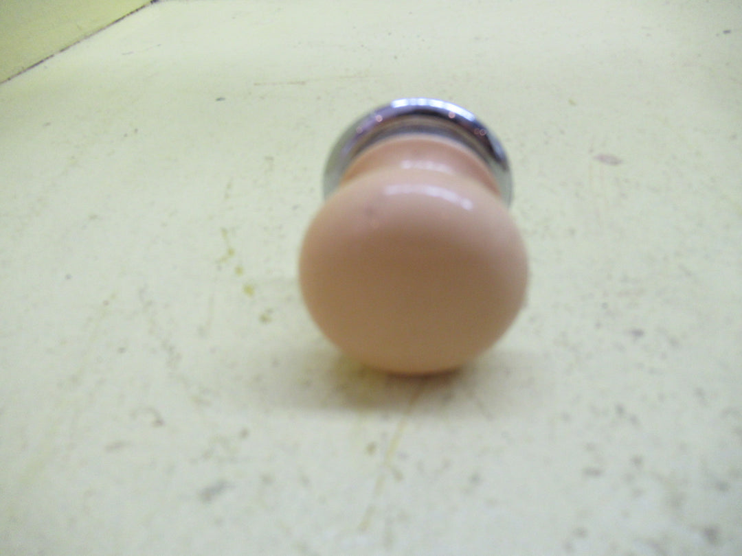 White/Chrome Plastic Knob Cabinet Handle 26-35 Dia x 30H