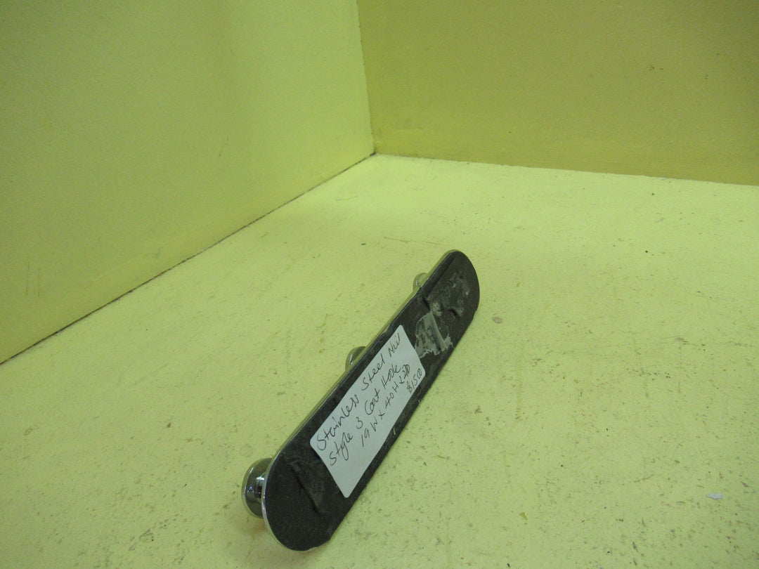 Stainless Steel Nail Style 3 Coat Hook 40L x 19W x 27D