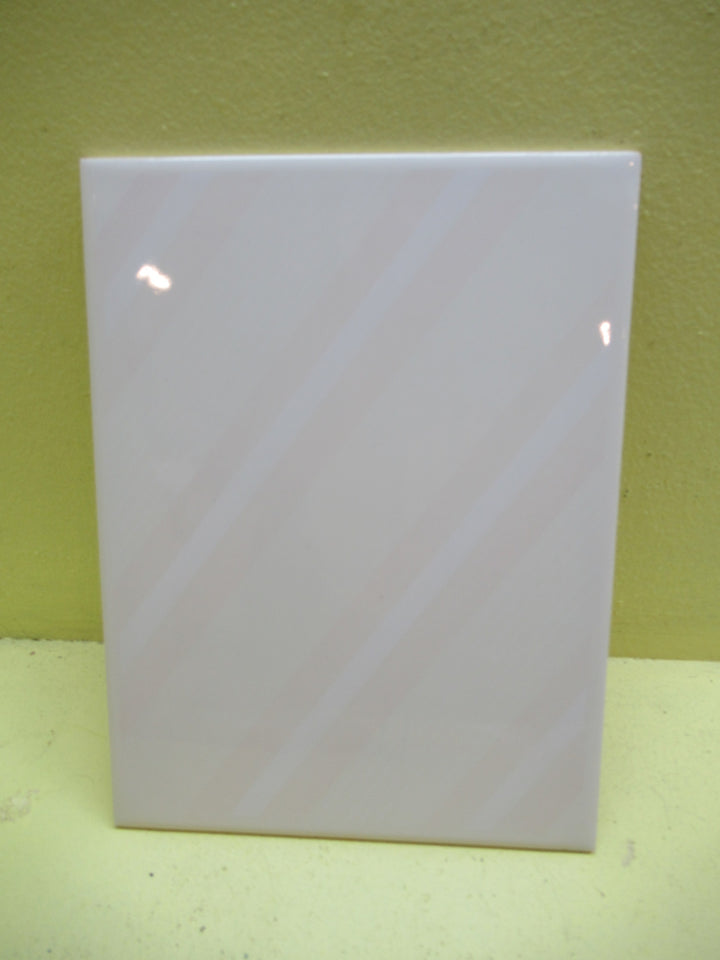 Light Cream with white Diagonal Stripe Tile 200H x 150W