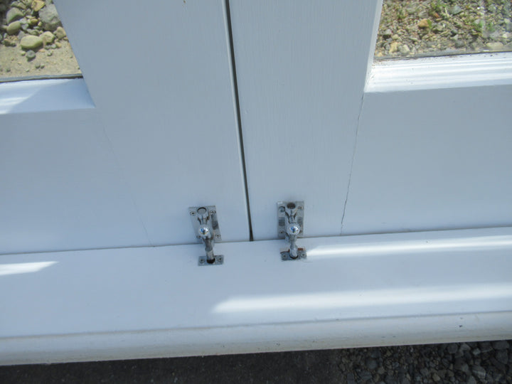 Native Timber 3 Lite French Doors with Side lites, Art Deco Hardware & Keys 2025H x 3145W x 135D