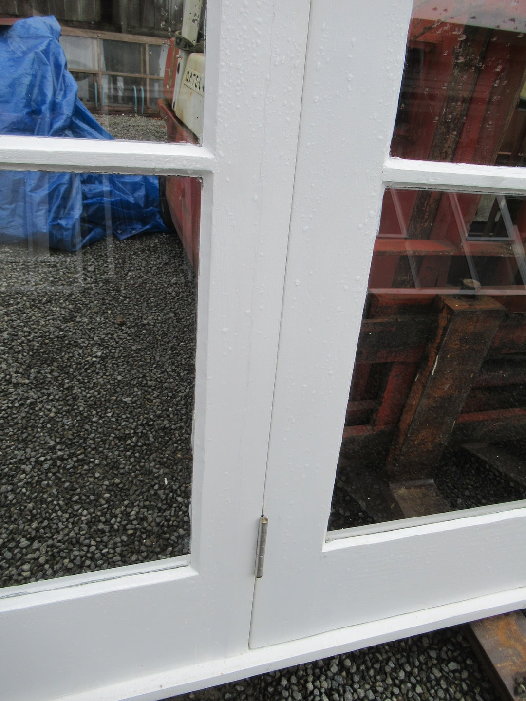 Native Timber 3 Lite French Doors with Side lites, Art Deco Hardware & Keys 2025H x 3145W x 135D