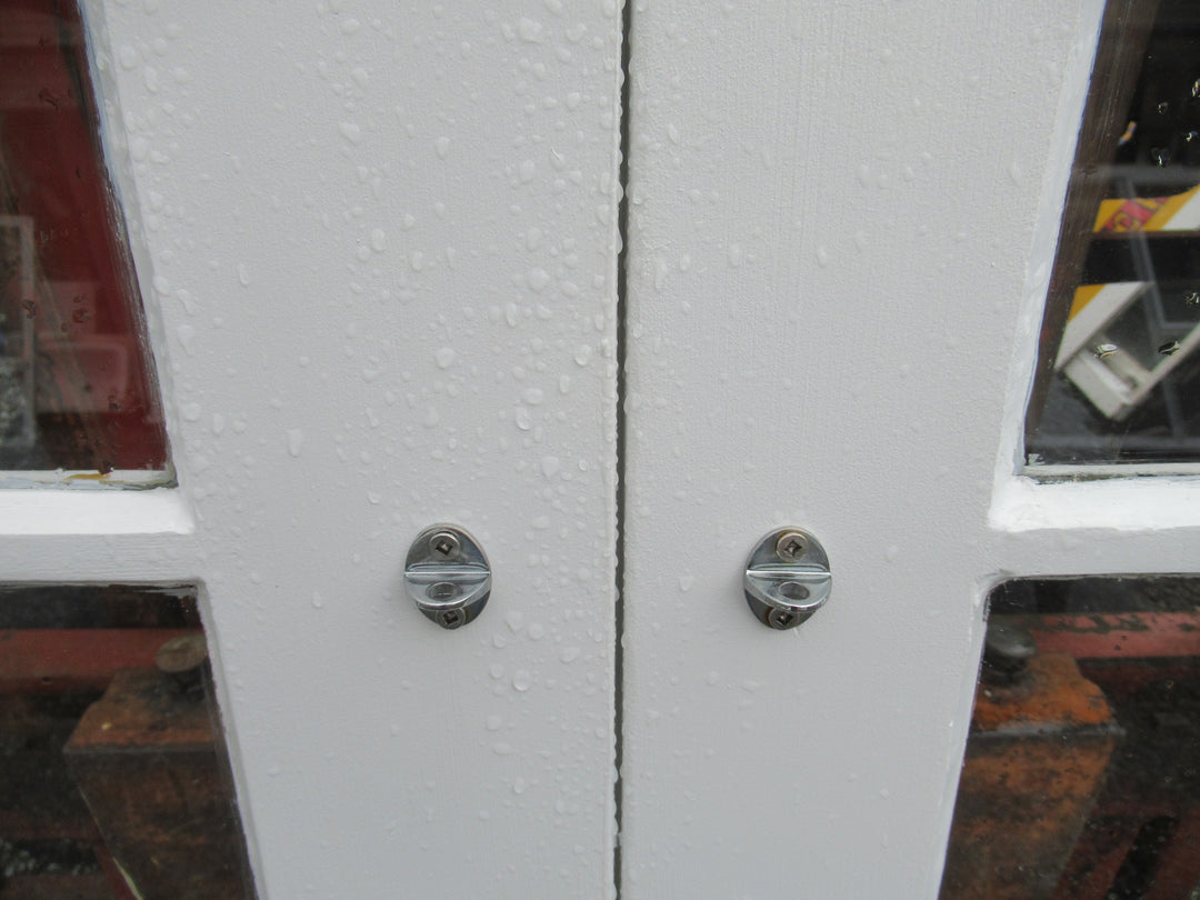 Native Timber 3 Lite French Doors with Side lites, Art Deco Hardware & Keys 2025H x 3145W x 135D