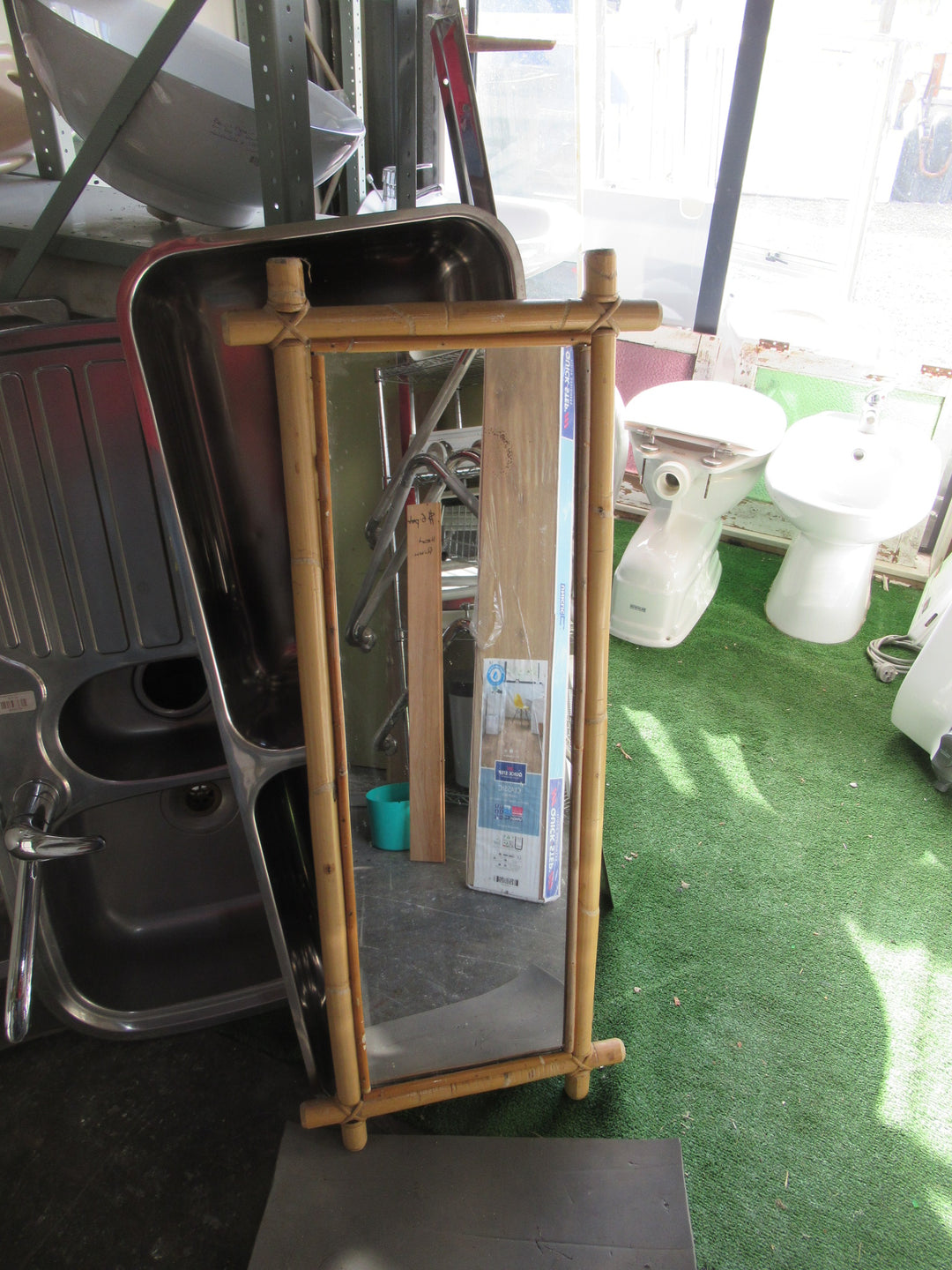 Bamboo Frame Mirror 1080H x 430W