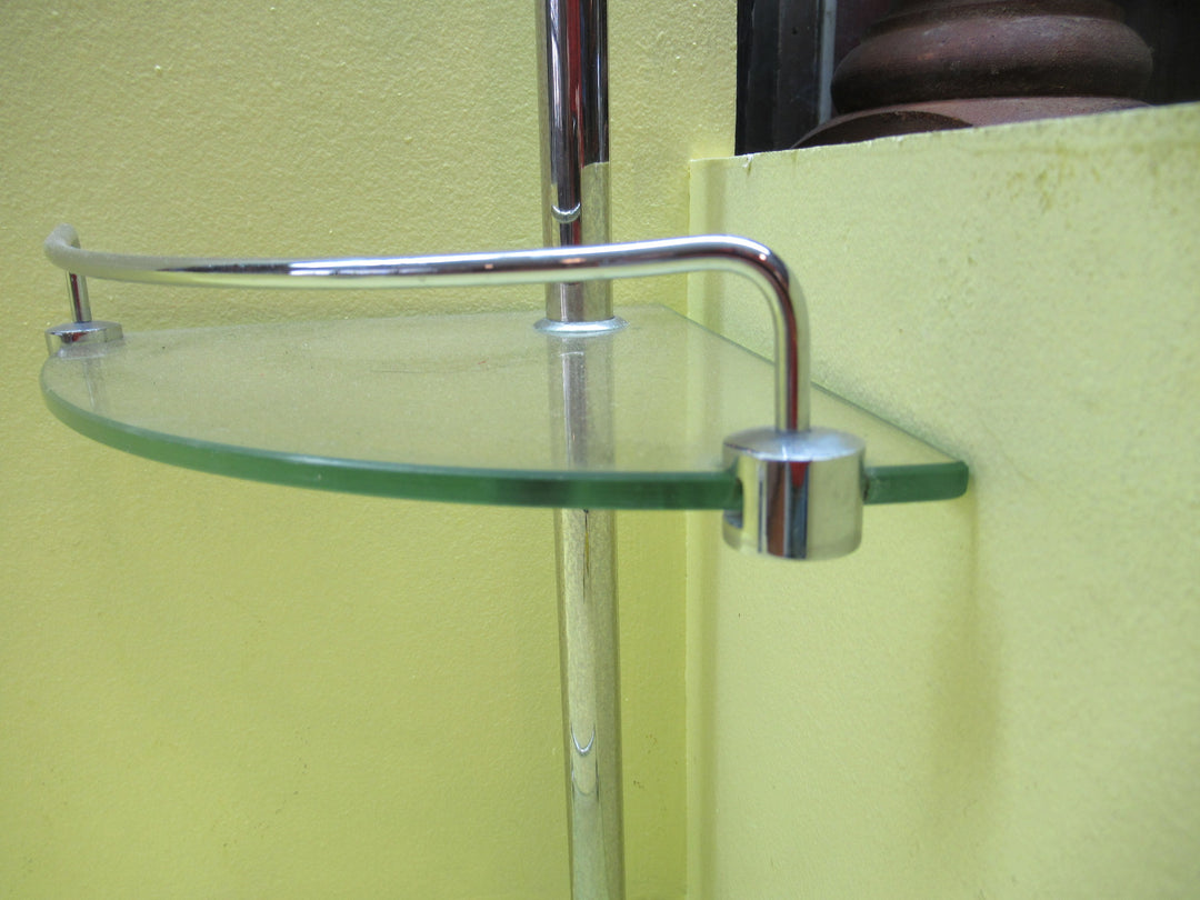 Stainless Steel & Glass 3 Tier Shower Stand 760H x 190W x 190D