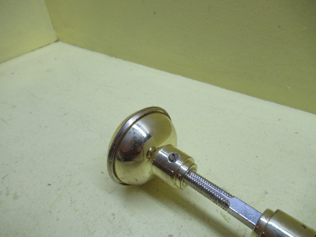 Modern Brass Effect Flat Round Door Knob 55Dia x 55H