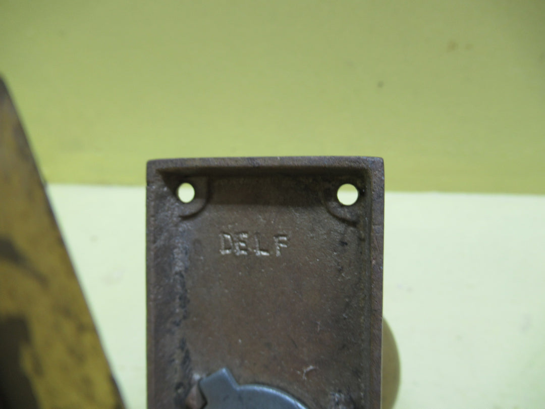 Delf Brass Square Plate with Ball Knob Handle 155L x 45W/Plate 65H x 50Dia