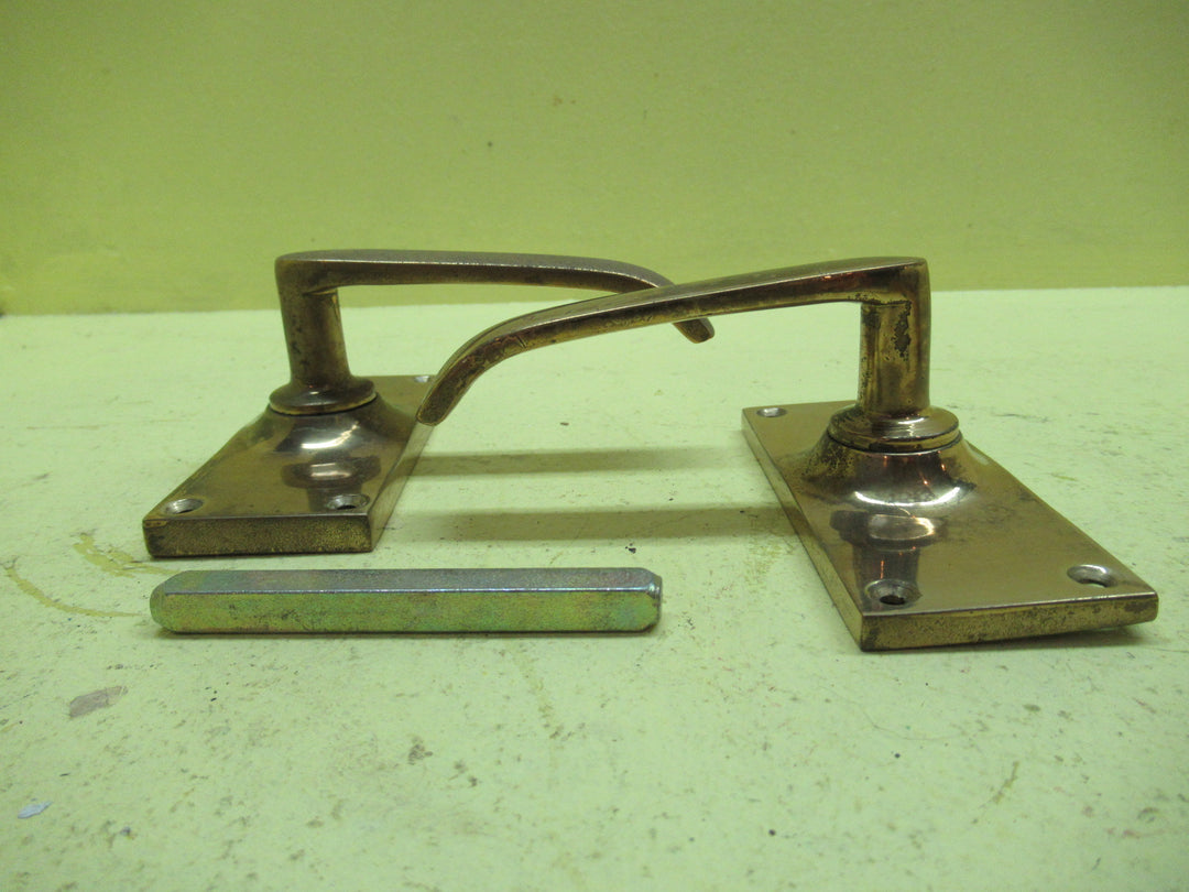 Delf Rectangle brass Wedge Lever Latch Handle 100Lx 42W/Lever 40H x 98L