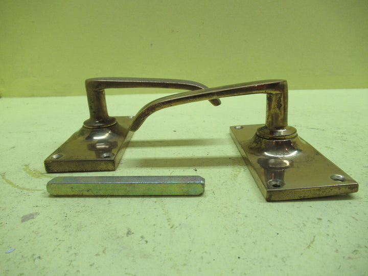 Delf Rectangle brass Wedge Lever Latch Handle 100Lx 42W/Lever 40H x 98L