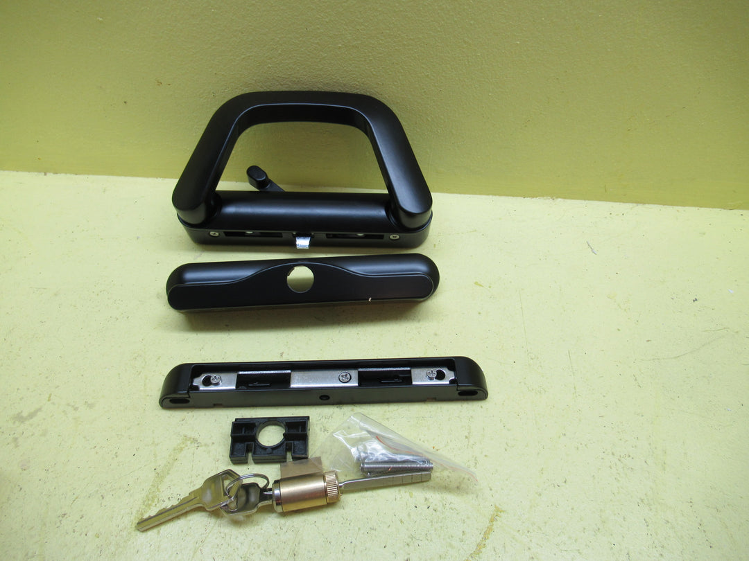 Ranch Slider Patio Sliding Door Handle set, in Black 175L x 100-40W x 30D