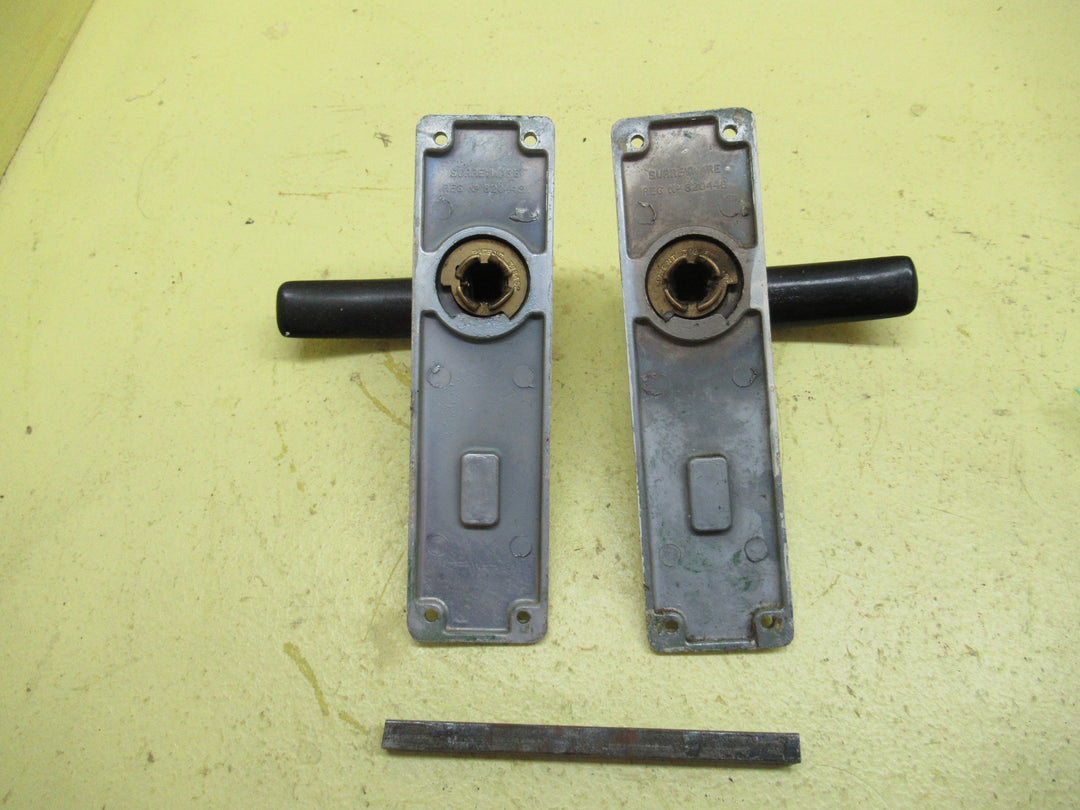 Art Deco Bakelite Handles with Chrome Door Plate(Surreyware