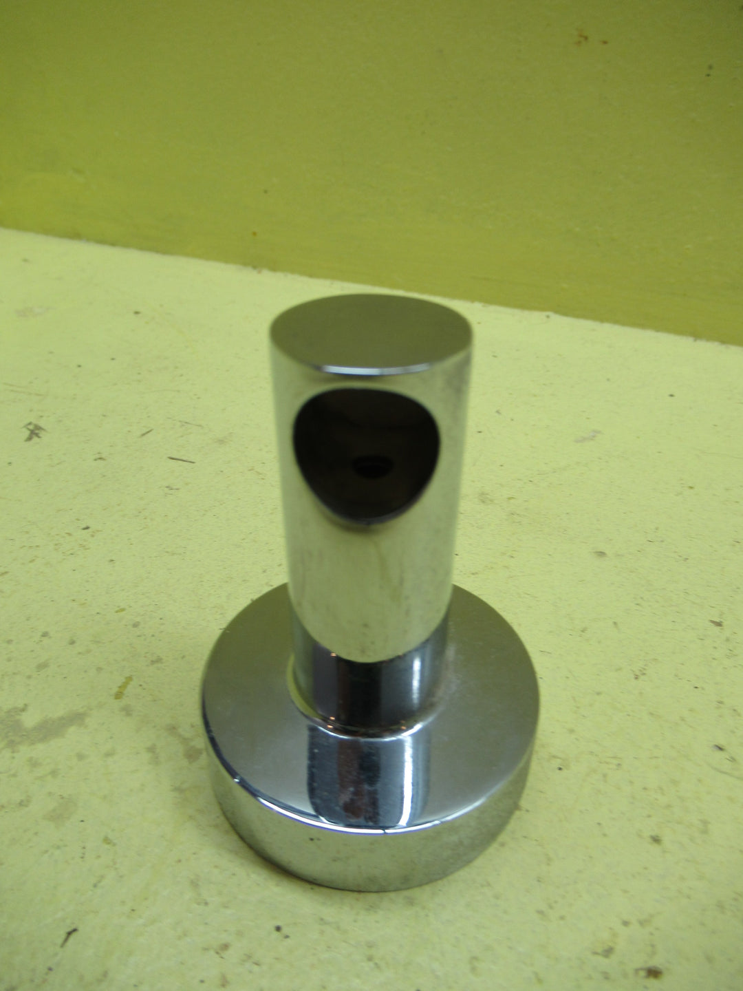 Modern Chrome Towel Rail End 70H x 50Dia Base