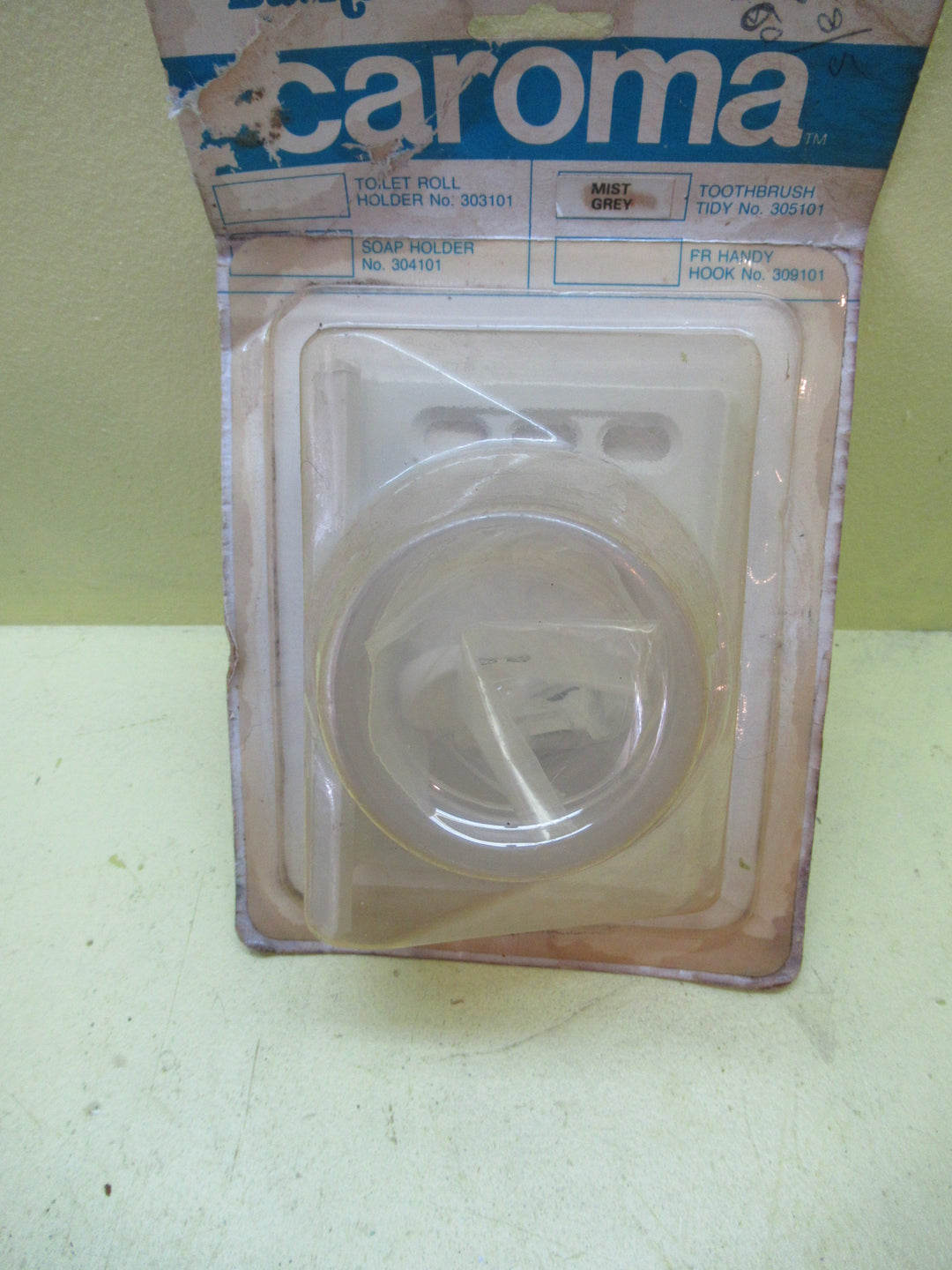 Caroma Retro Bath Mates Toothbrush Holder in Grey Mist 65H x 120W x 90D