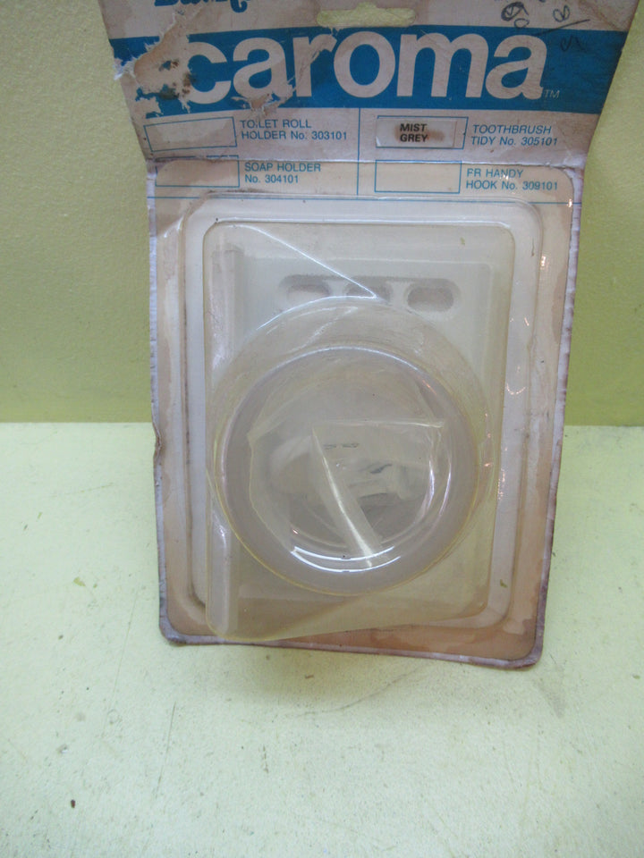 Caroma Retro Bath Mates Toothbrush Holder in Grey Mist 65H x 120W x 90D