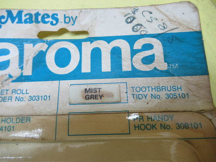 Caroma Retro Bath Mates Toothbrush Holder in Grey Mist 65H x 120W x 90D