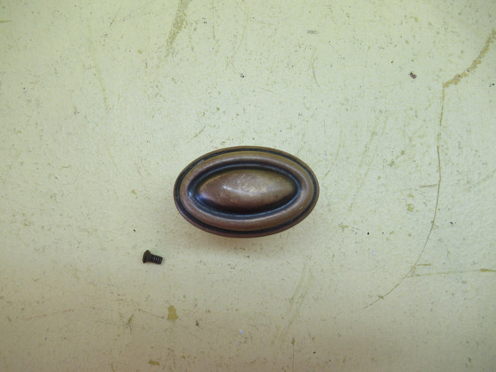 Oval Anatique Brass with Oval within Oval Detail Knob 64H x 40W x 50L