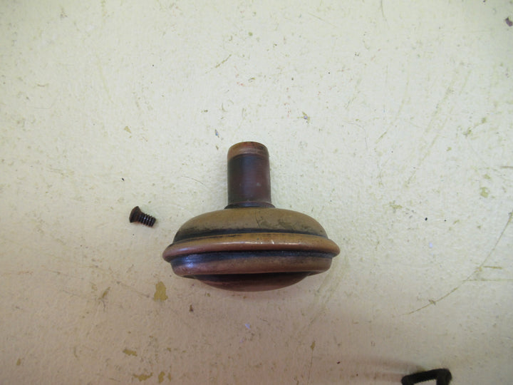Victorian Oval Door Knob(Single) in Cast Bronze with Ribbon Bow Design 72H x 42W x 45D