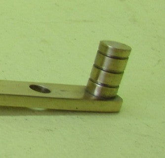 Polished Brass Ribbed End Casement Stays with Rectangle Plate 325L x 13W