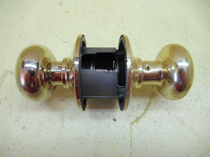 Schlage Brass Effect Thumb Turn/Key Knob Handle with Mortice 50Dia x 60H/Plate  70Dia